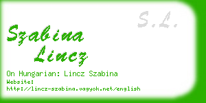 szabina lincz business card
